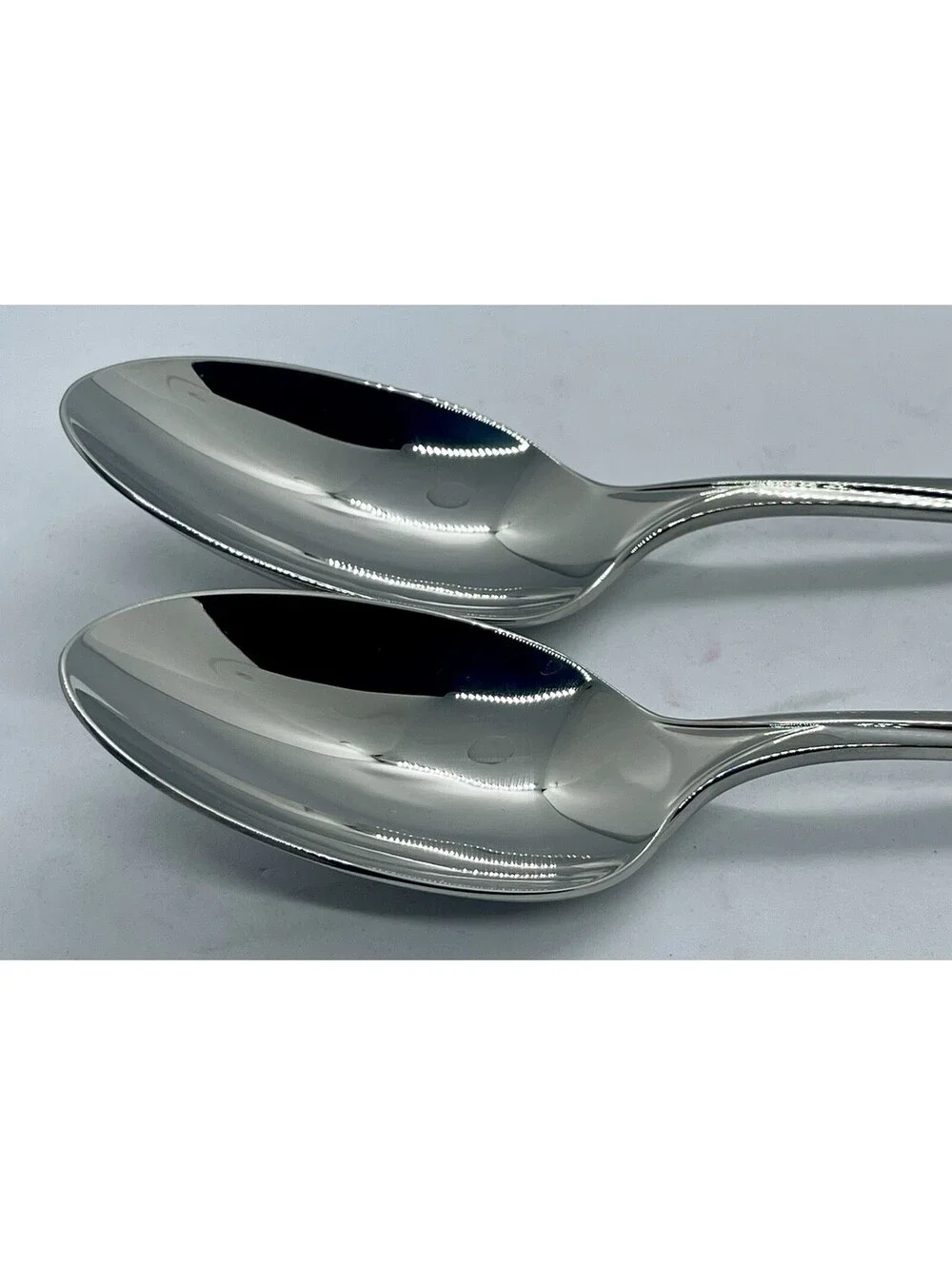 (2) Lenox DEBUT 18/8 Stainless Japan Kirk Stieff Collection Place Spoon Lot ~7”